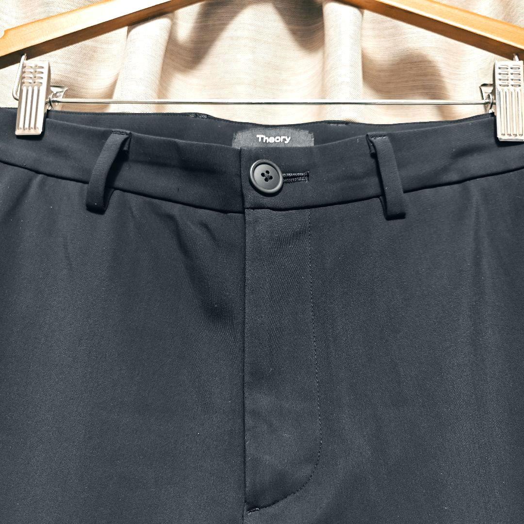 【美品：Theory】高機能ジャージー スラックス「M：ブラック」