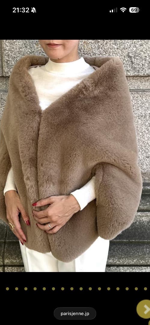 JENNE リッチボリュームファーケープ