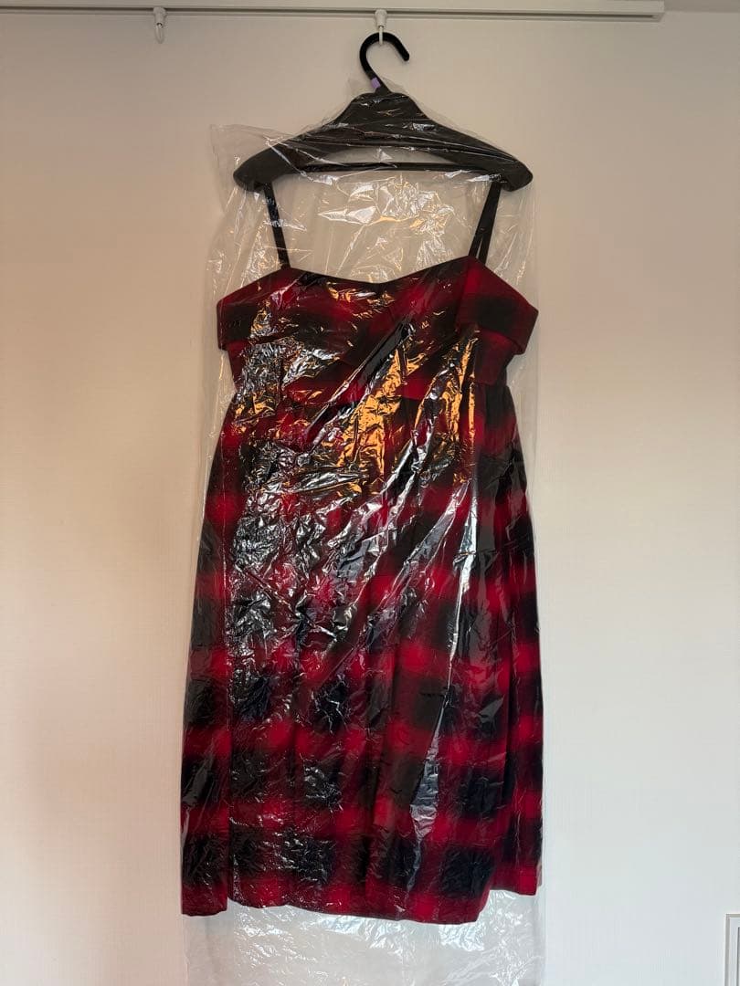 タグ付き新品未使用、0サイズ、チェックキャミワンピース、オブリ、obli