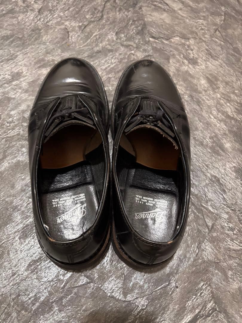 Danner ブラックレザーシューズ ジッパー付き