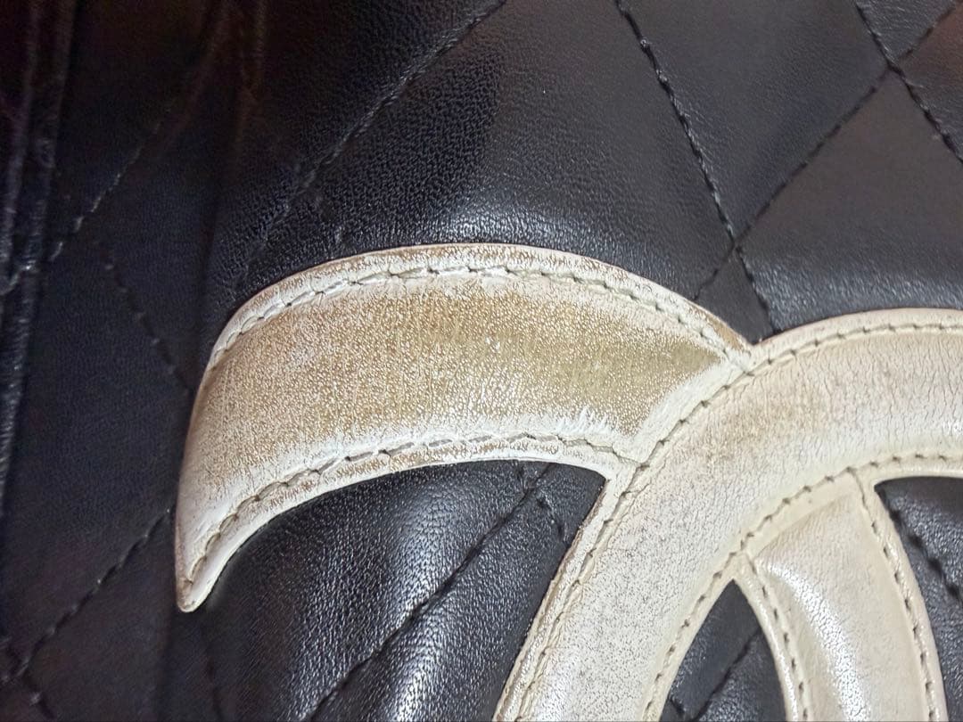 CHANEL ブラック キルティング 長財布　カンボンライン