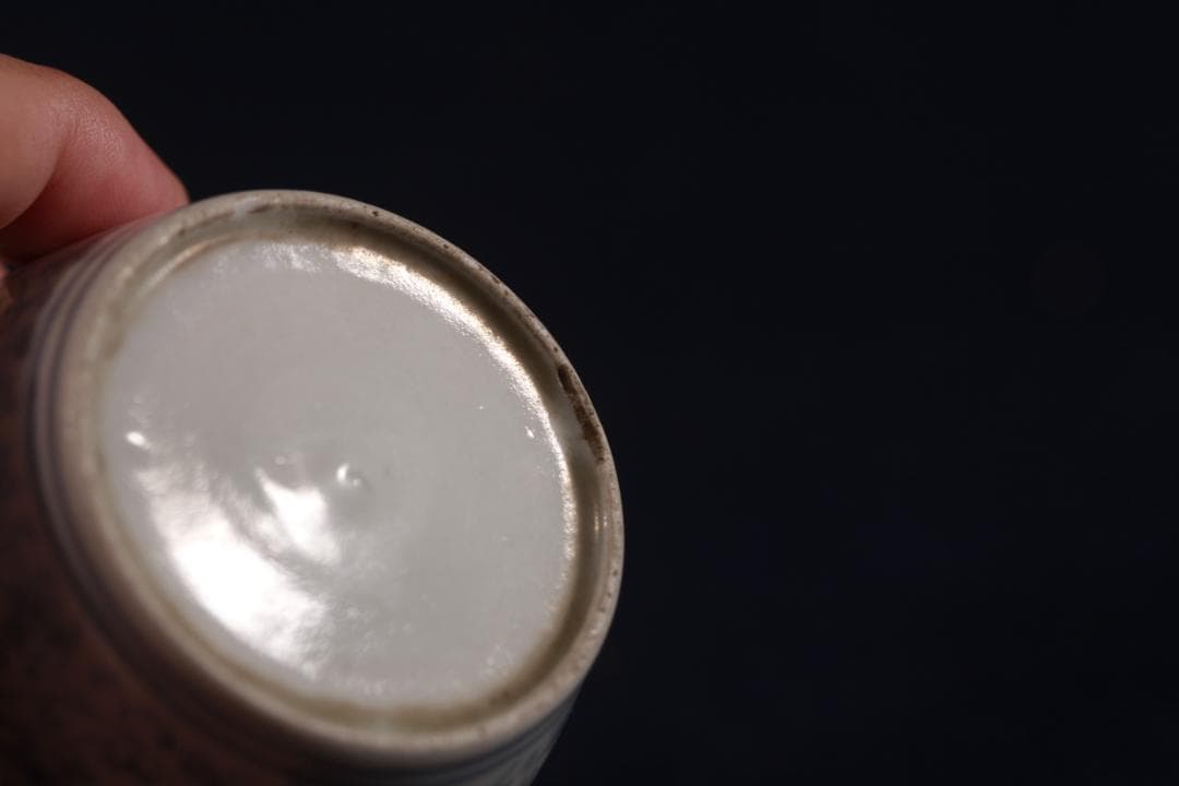 410 　古伊万里染付全面総花唐草蕎麦猪口　江戸中期