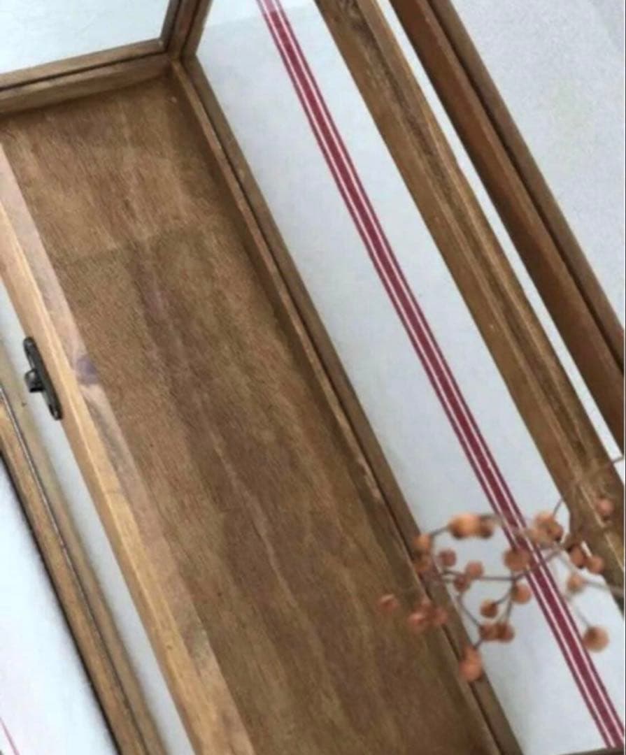 ガラスケース　キャビネット　アンティーク　古道具　ヴィンテージ　ブロカントレトロ