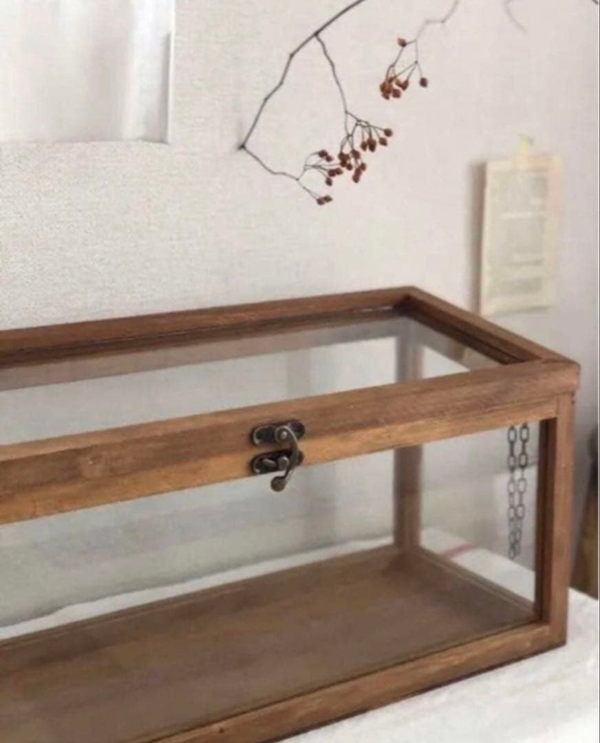 ガラスケース　キャビネット　アンティーク　古道具　ヴィンテージ　ブロカントレトロ