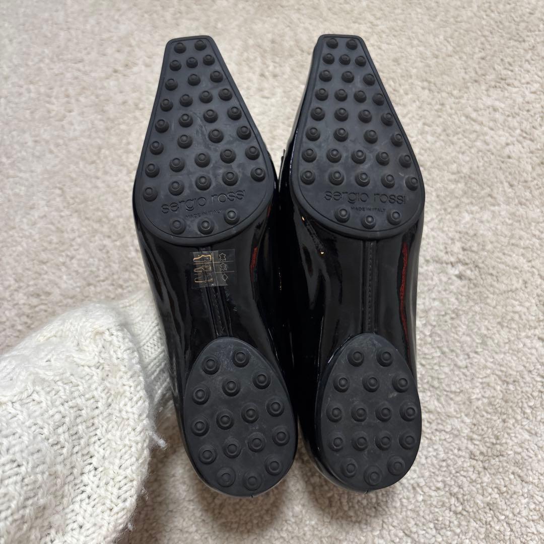 セルジオロッシ　エナメル　ローファー　大きいサイズ40 26.5cm