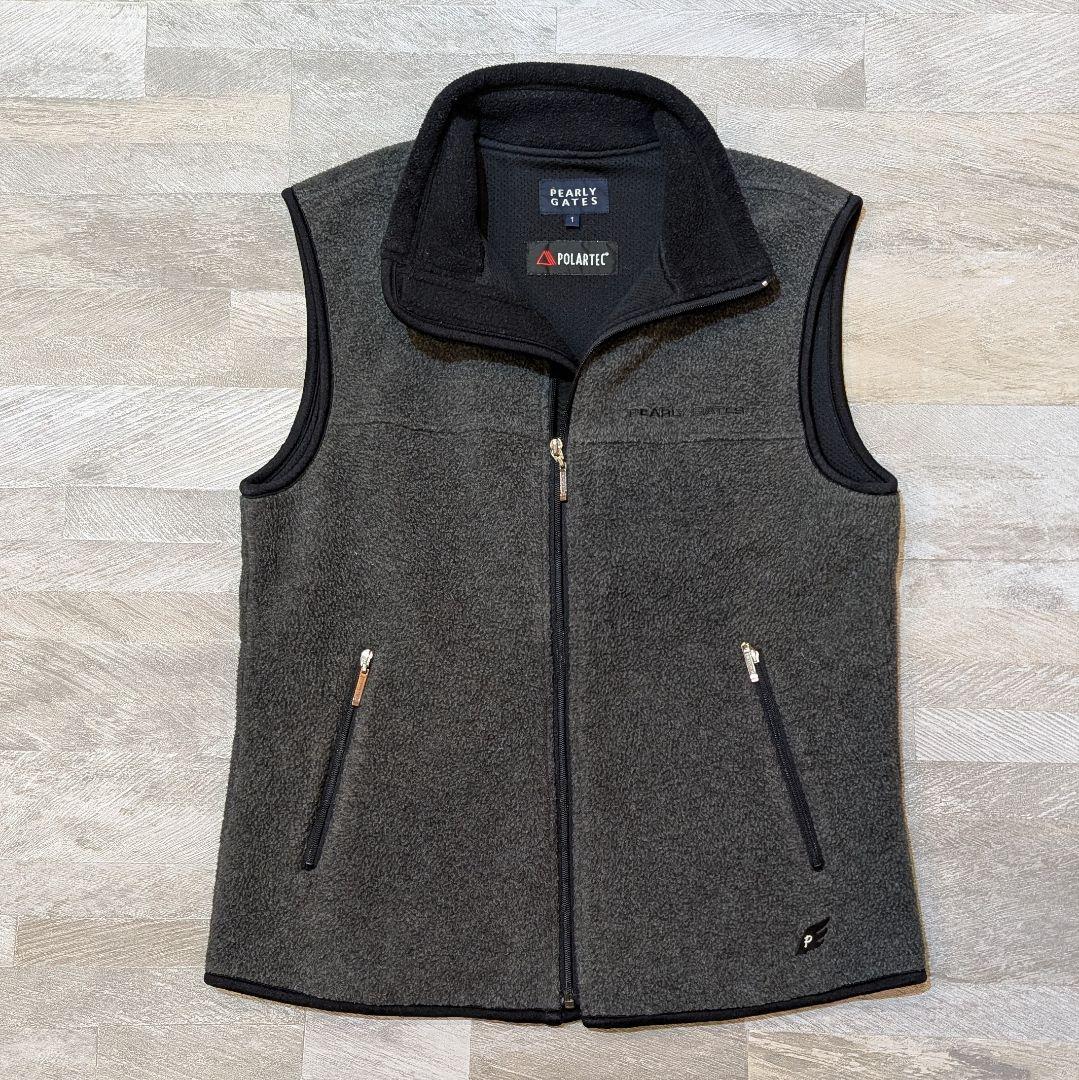 ★冬物最終セール★パーリーゲイツ × ポーラテック フリースベスト グレー M