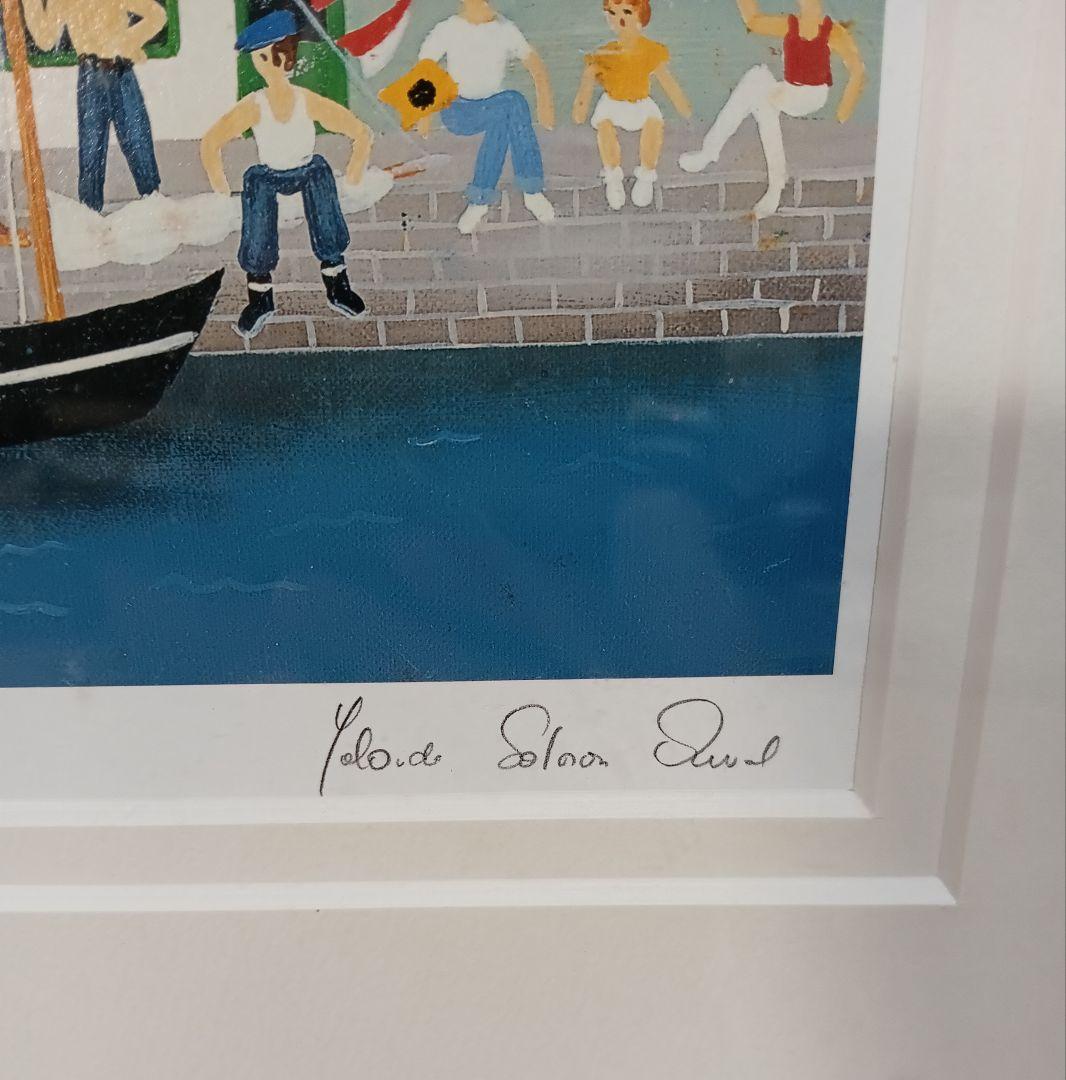 【限定434/600・美品】ヨランダ・ドュヴァル『港町の風景』リトグラフ