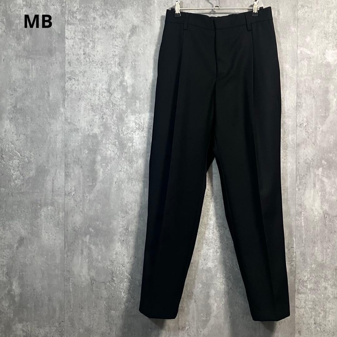 yuan様MBハイエンド尾州ウールスリムスラックス（フルレングス）ブラック S