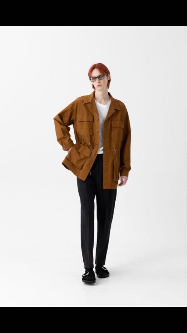 yuan様MBハイエンド尾州ウールスリムスラックス（フルレングス）ブラック S