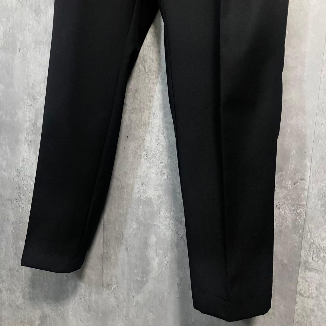 yuan様MBハイエンド尾州ウールスリムスラックス（フルレングス）ブラック S