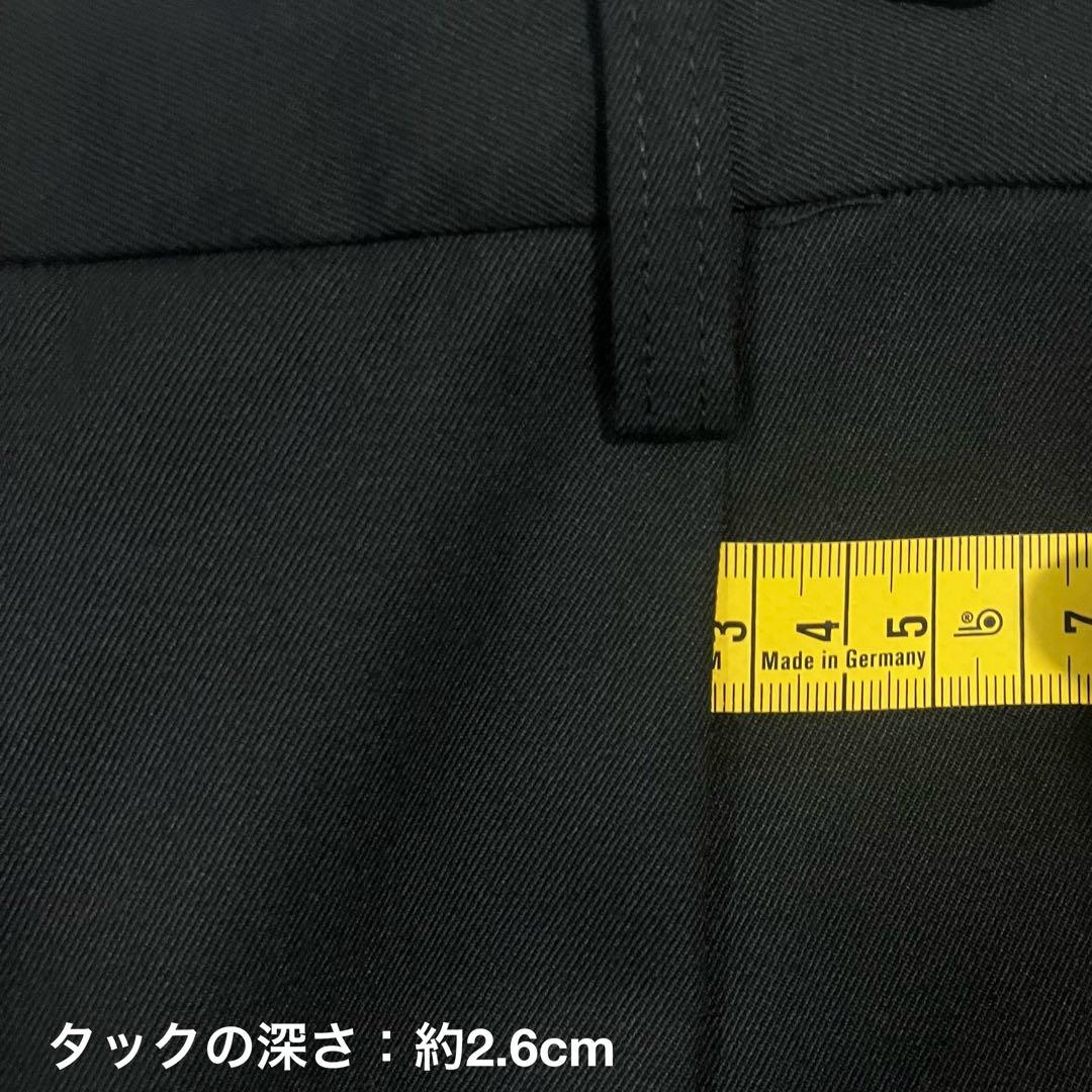 yuan様MBハイエンド尾州ウールスリムスラックス（フルレングス）ブラック S