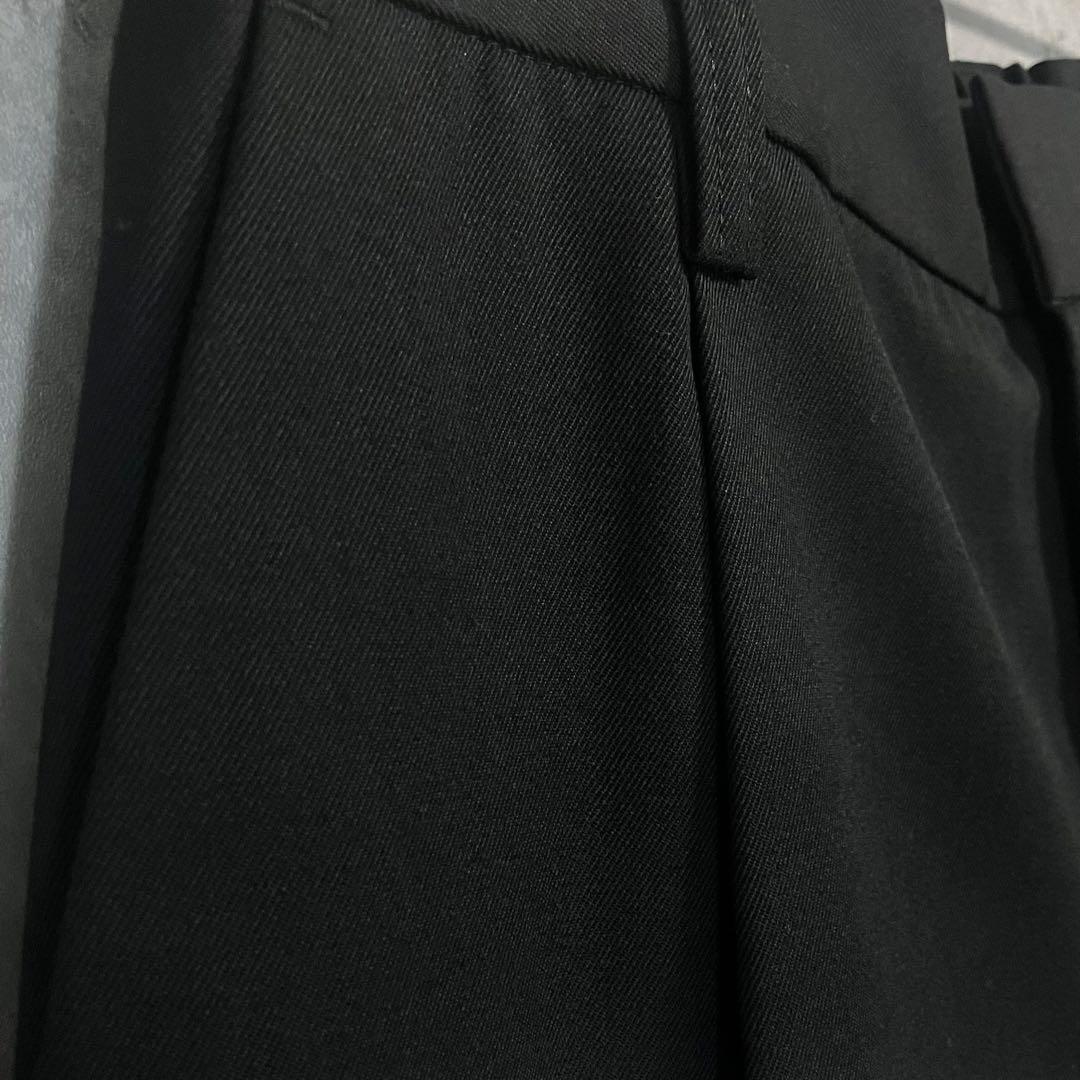 yuan様MBハイエンド尾州ウールスリムスラックス（フルレングス）ブラック S