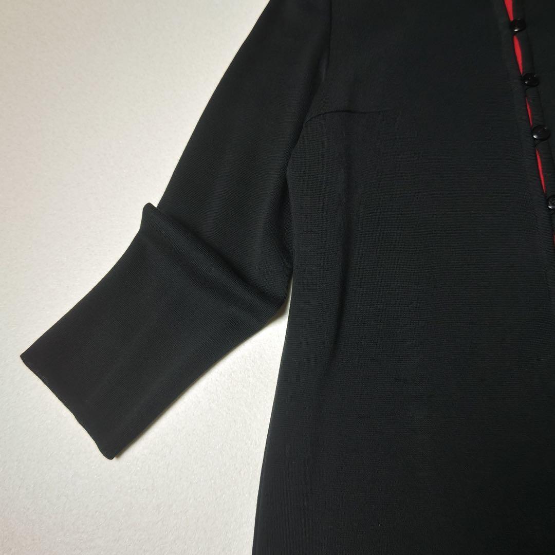 イヴサンローラン　ニットワンピース　黒　エレガント　YSL　上品　ヴィンテージ