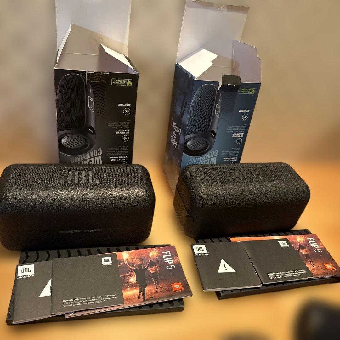 JBL FLIP5 スピーカー 2台でステレオセット アンカー充電器付き