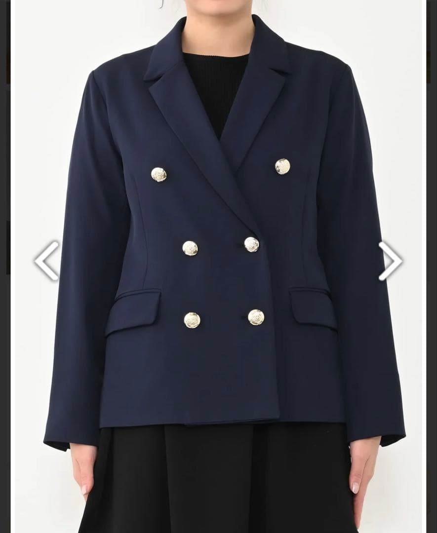 大人気完売品 コヒナ COHINA ダブルジャケット ネイビー