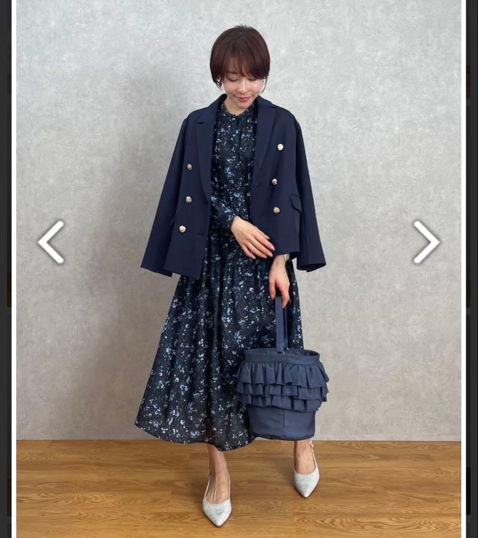 大人気完売品 コヒナ COHINA ダブルジャケット ネイビー