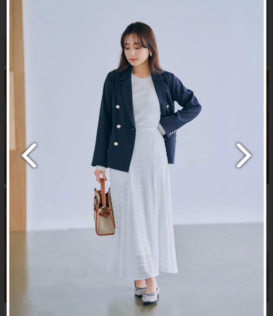 大人気完売品 コヒナ COHINA ダブルジャケット ネイビー