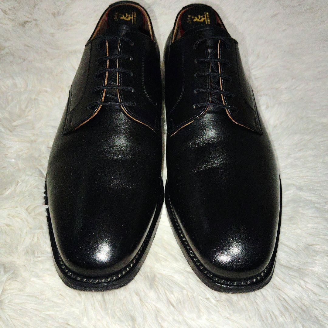 【極美品】スコッチグレイン　3524　アシュランス　プレーントウ　黒　25