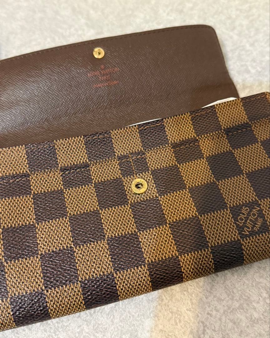 ルイヴィトン ポルトフォイユサラ ダミエ ブラウン 正規品