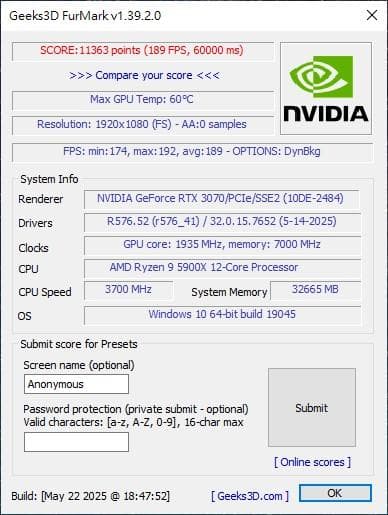 玄人志向 GALAKURO GeForce RTX 3070 8GB