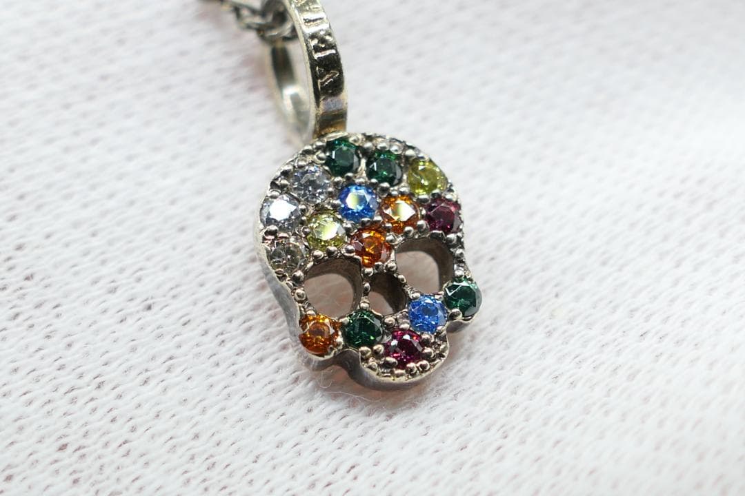 美品　ヴェルヴェットラウンジ　ストラクチャー　ペンダント スカル　ネックレス