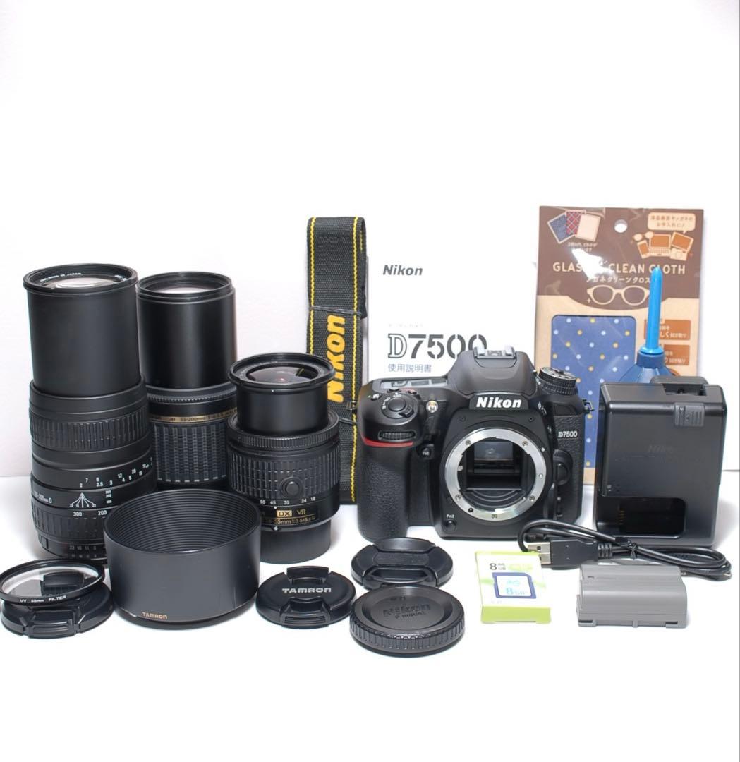 ✨美品✨高速連写✨Nikon D7500✨ トリプルレンズセット✨少シャッター数