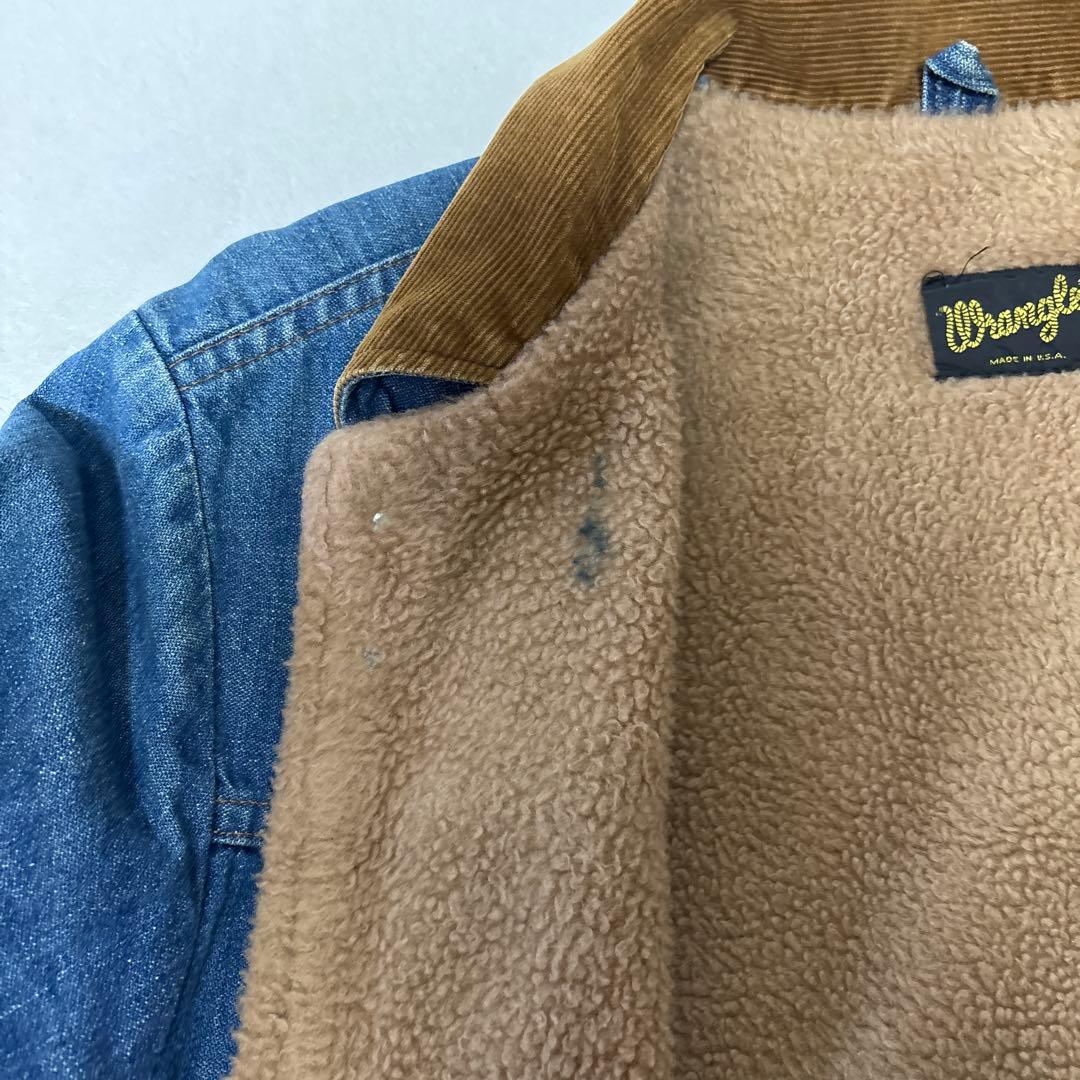 ビンテージWrangler デニムジャケット ボア付き襟コーデュロイ今週限定価格