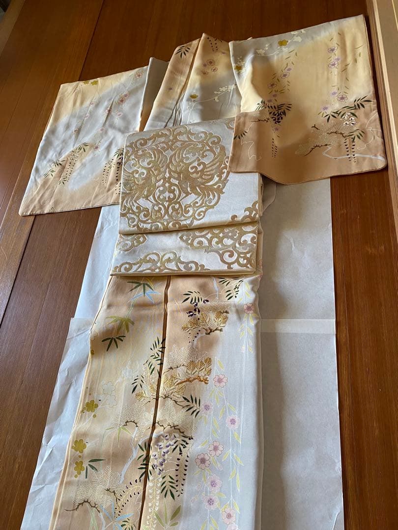 訪問着 付け下げ　松竹梅　七五三　初釜　駒刺繍　手描き友禅　川島織物　入卒式