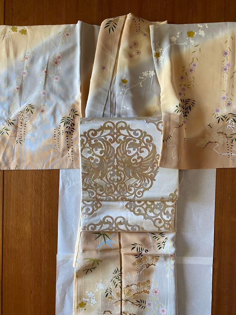 訪問着 付け下げ　松竹梅　七五三　初釜　駒刺繍　手描き友禅　川島織物　入卒式