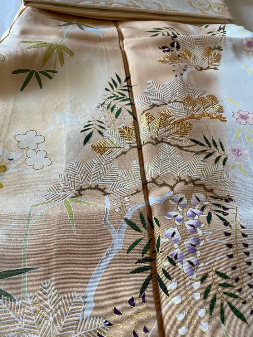 訪問着 付け下げ　松竹梅　七五三　初釜　駒刺繍　手描き友禅　川島織物　入卒式