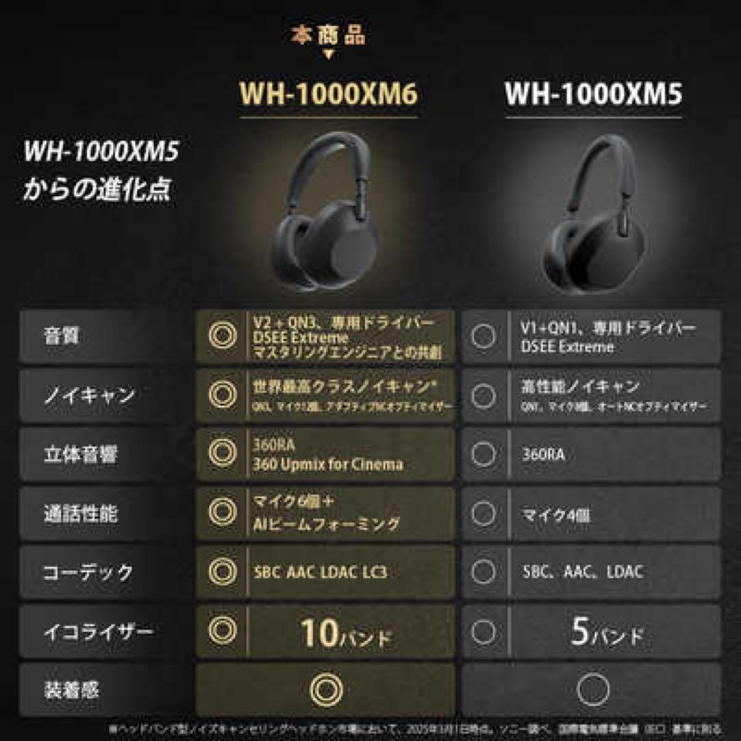 SONY ヘッドホン WH-1000XM6(BLACK)