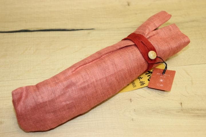 小宮商店 橘 折りたたみ 小振り 高級日傘 麻100％ ＵＶカット パラソル