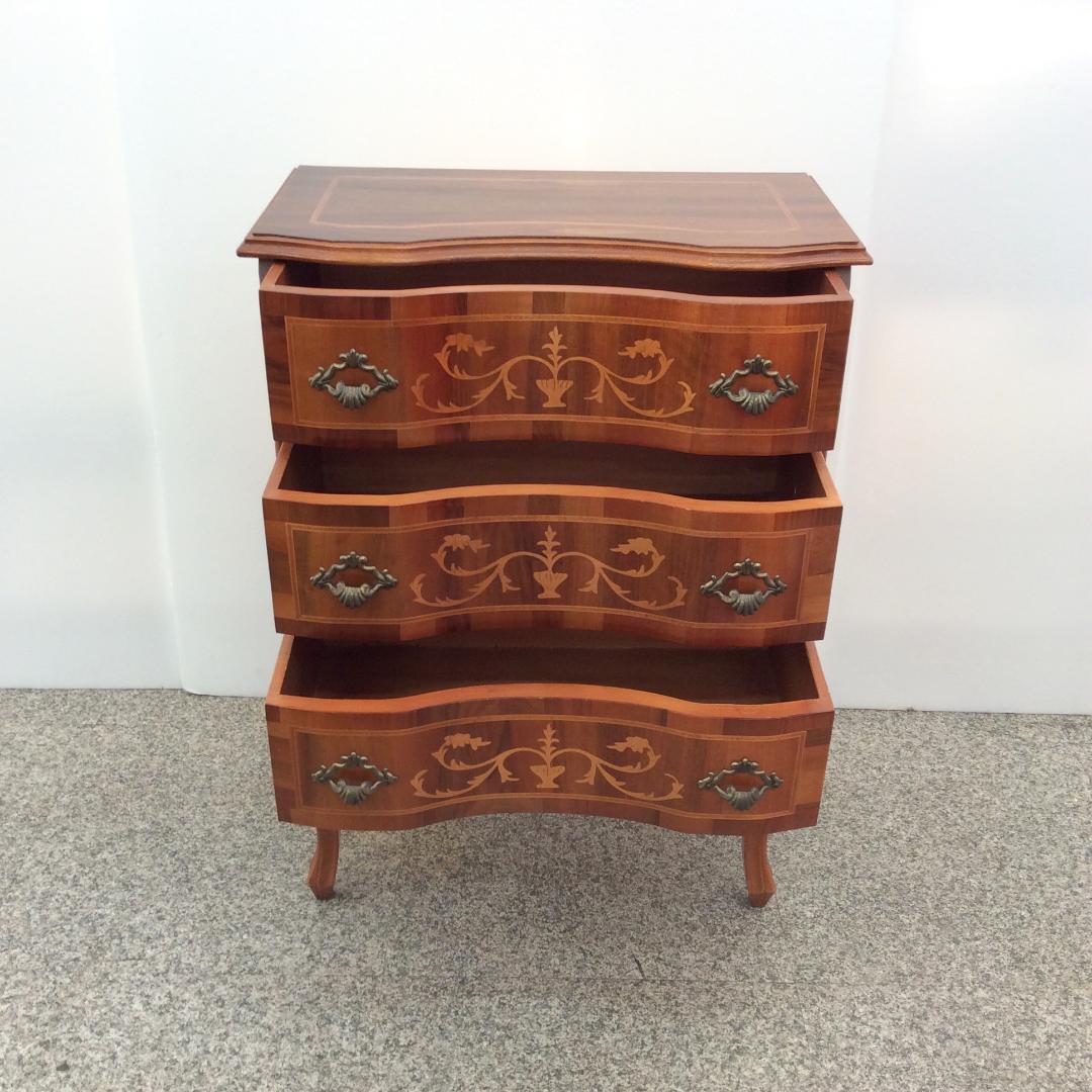 アンティーク調 猫脚 ３段チェスト キャビネット サイドボード