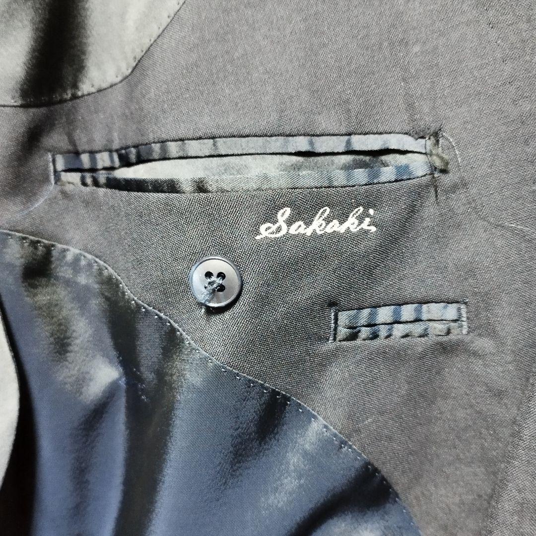 バーバリー ウールモヘア ロゴボタン 紺ブレ金ボタンダブル テーラードジャケット