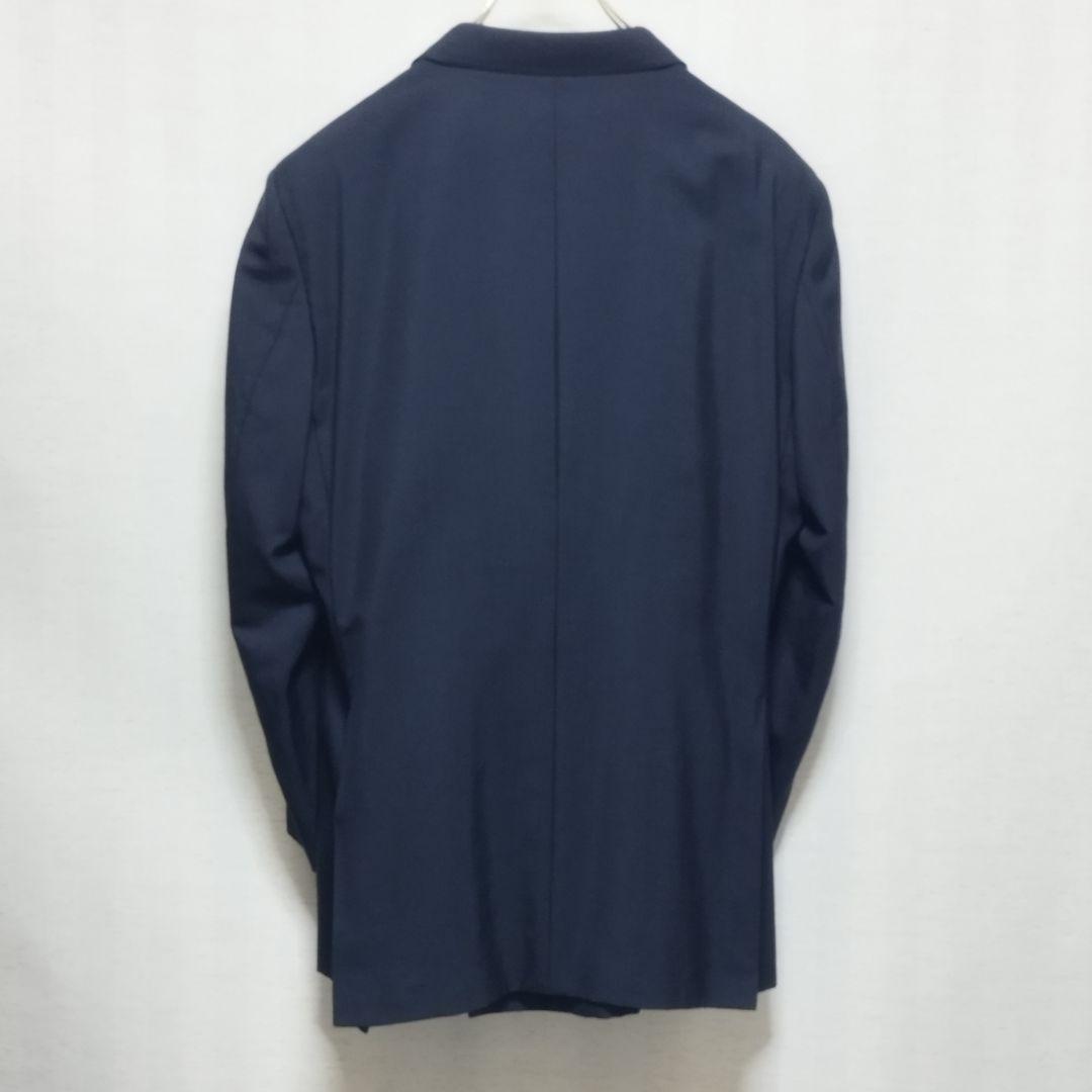 バーバリー ウールモヘア ロゴボタン 紺ブレ金ボタンダブル テーラードジャケット