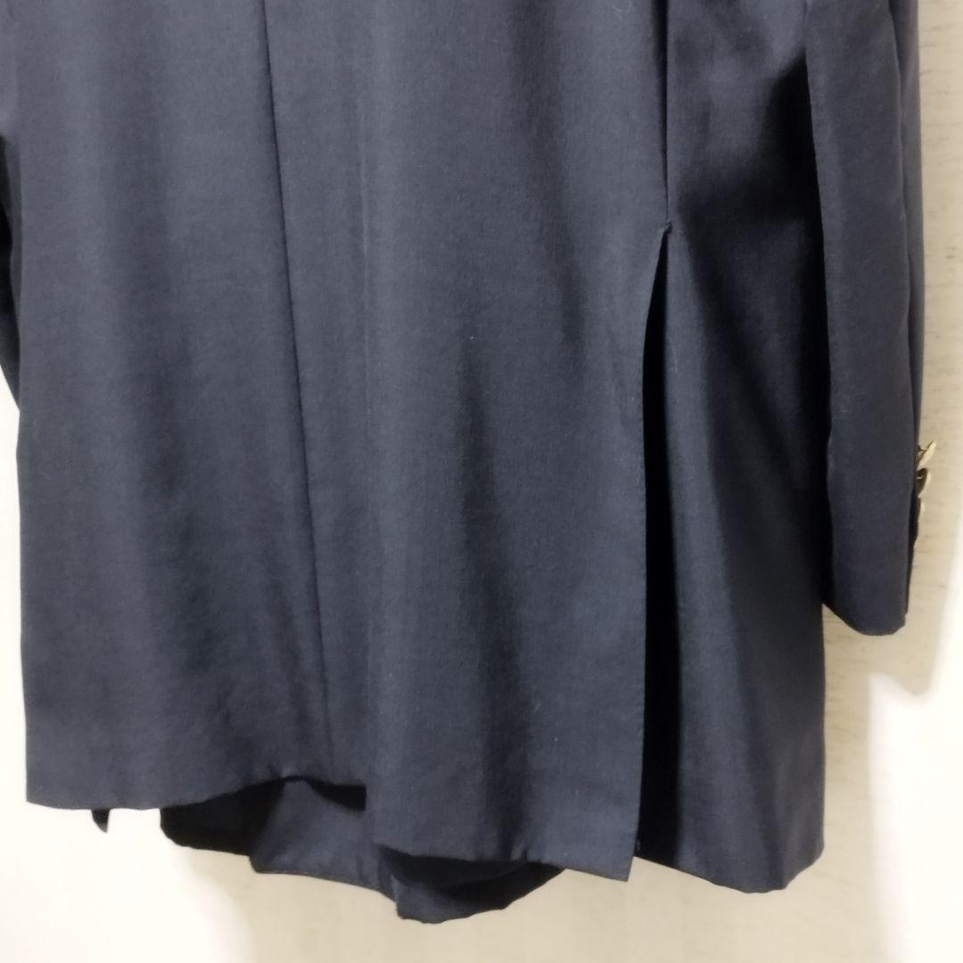 バーバリー ウールモヘア ロゴボタン 紺ブレ金ボタンダブル テーラードジャケット