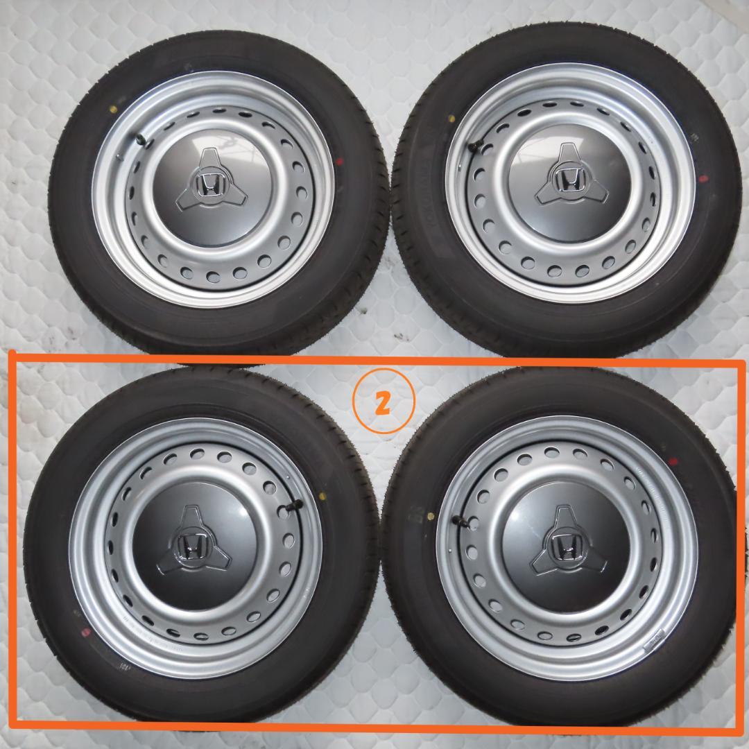 ホンダN-ONE e: 純正14インチタイヤ、ホイール、キャップ 新車外し②