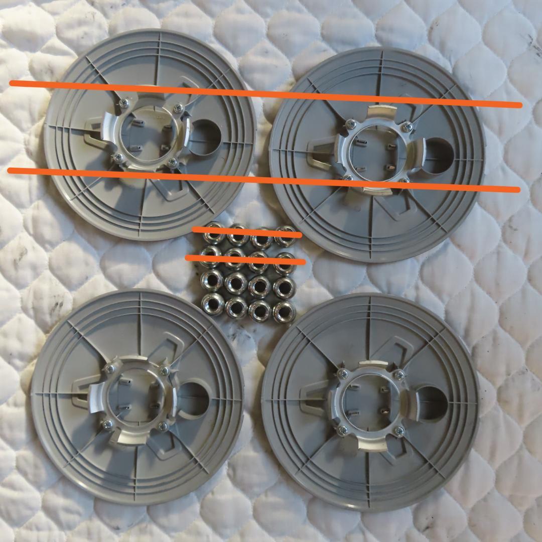 ホンダN-ONE e: 純正14インチタイヤ、ホイール、キャップ 新車外し②