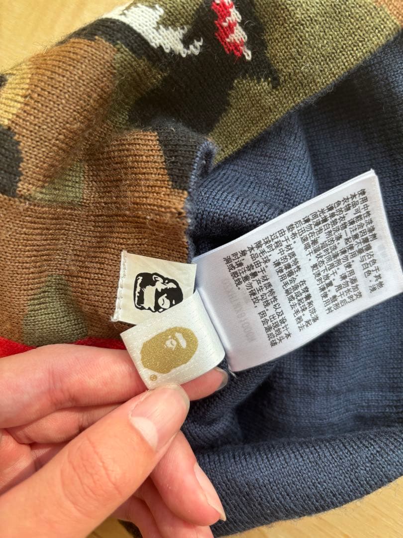 A BATHING APE サメデザイン ニットビーニー