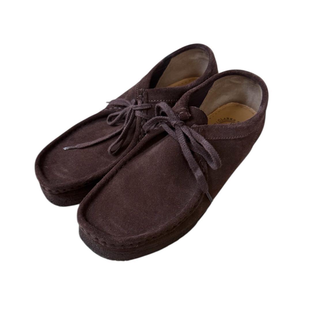 クラークス ワラビー ブラウン スエード モカシン Clarks
