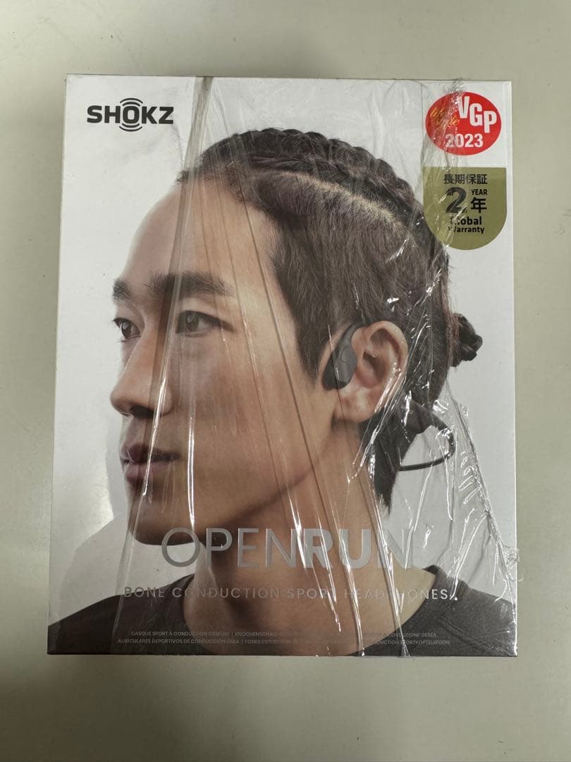 新品　SHOKZ OPENRUN 骨伝導イヤホン ブラック