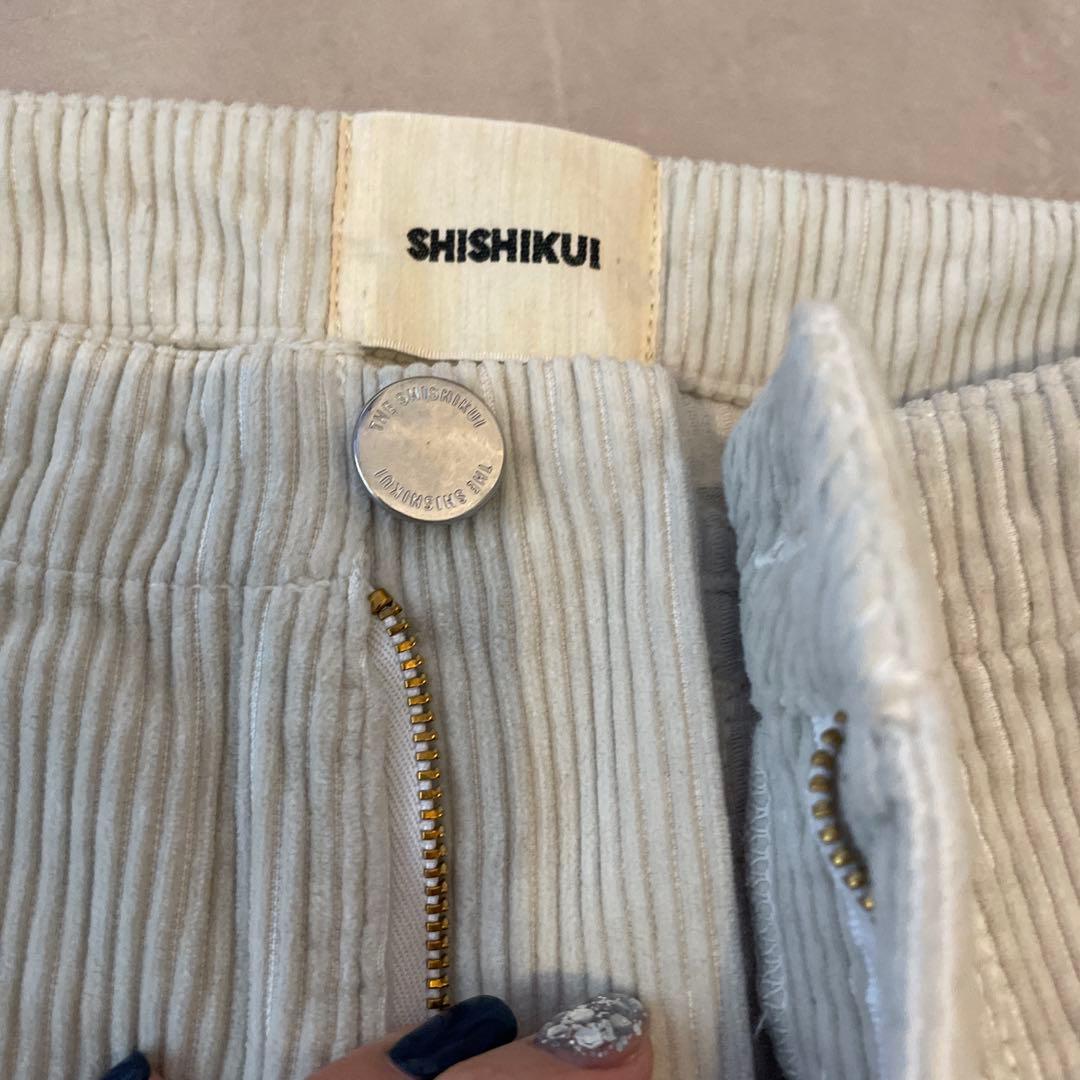 美品　shishikui corduroy baker cream 34