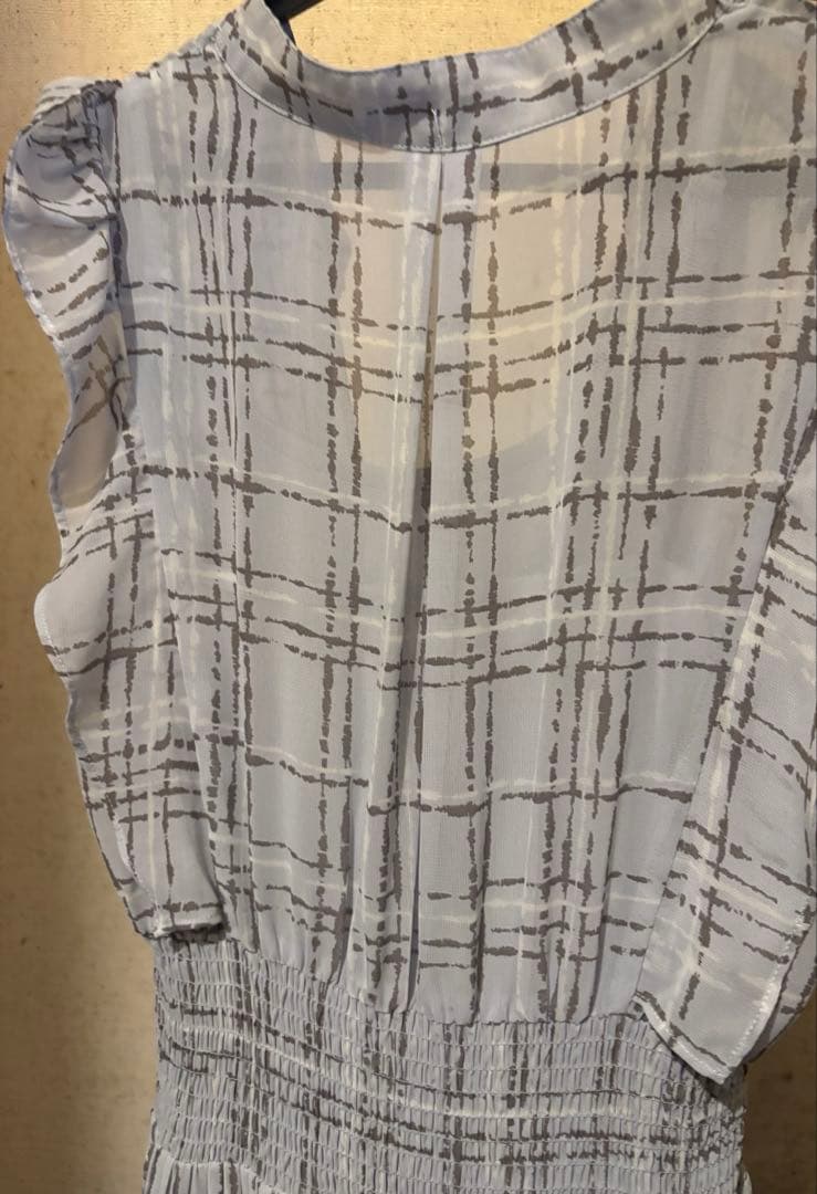 snidel Sustainableフリルワンピース ライトブルー s