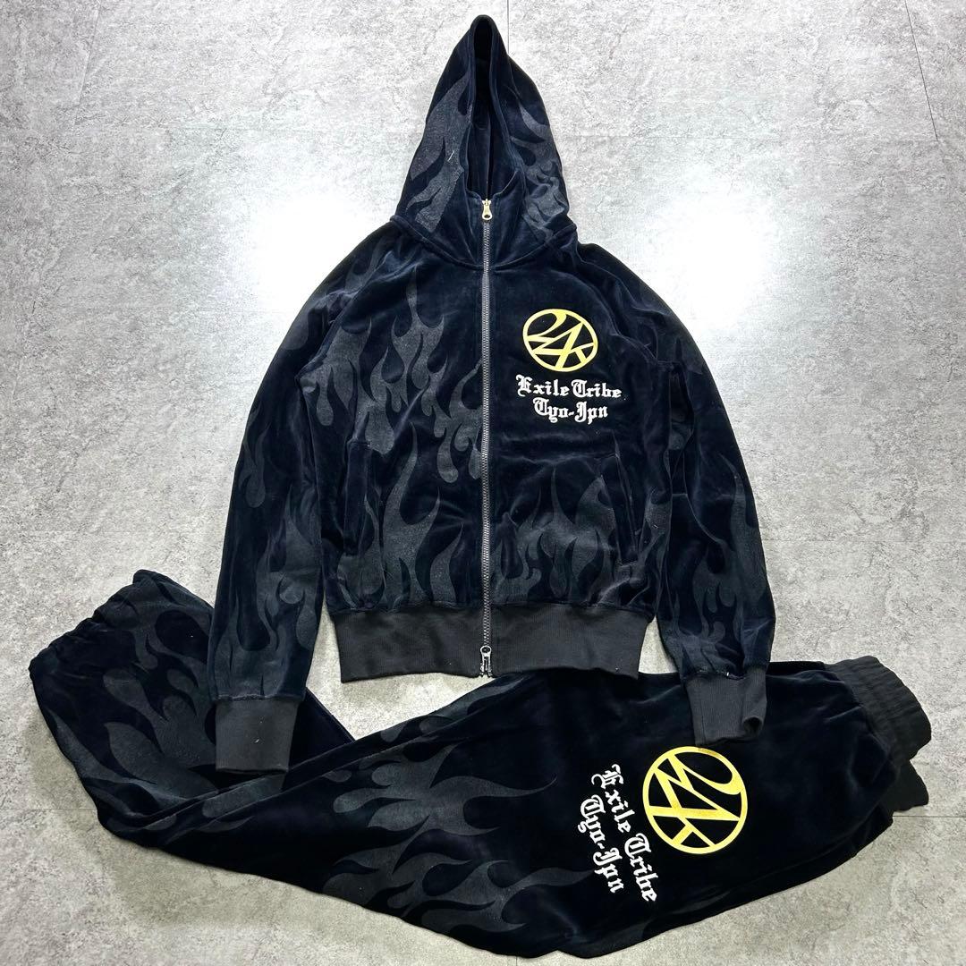 24karats/EXILE/ベロア/セットアップ/ファイヤーパターン/ジャージ