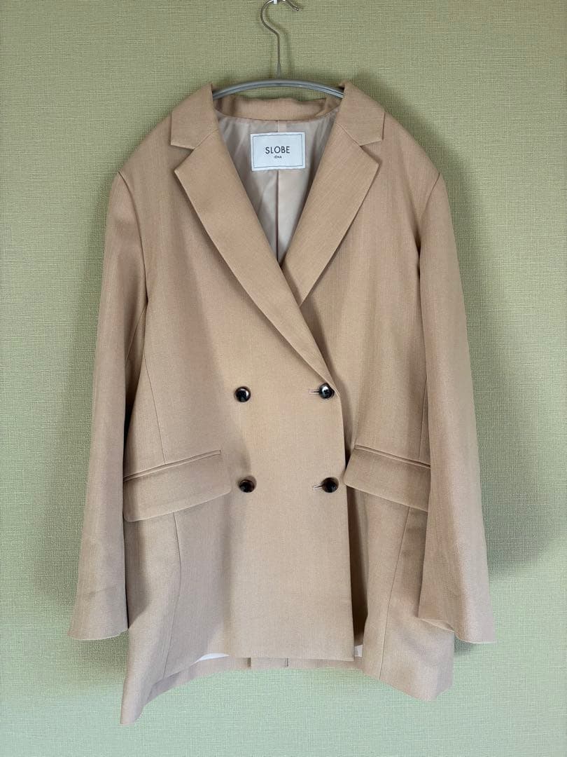 美品　2025SS SLOBE IENAウォッシャブルツイルダブルジャケット