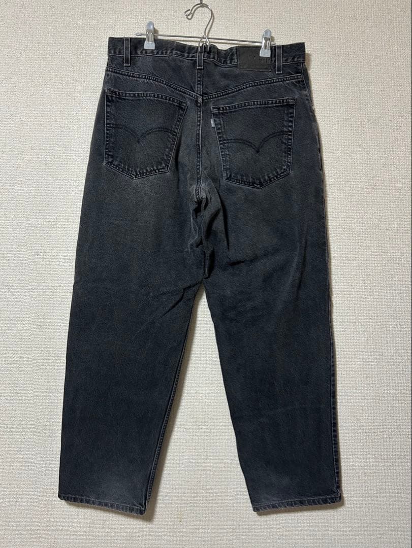 00s Lev's シルバータブ ブラック バギー baggy W34