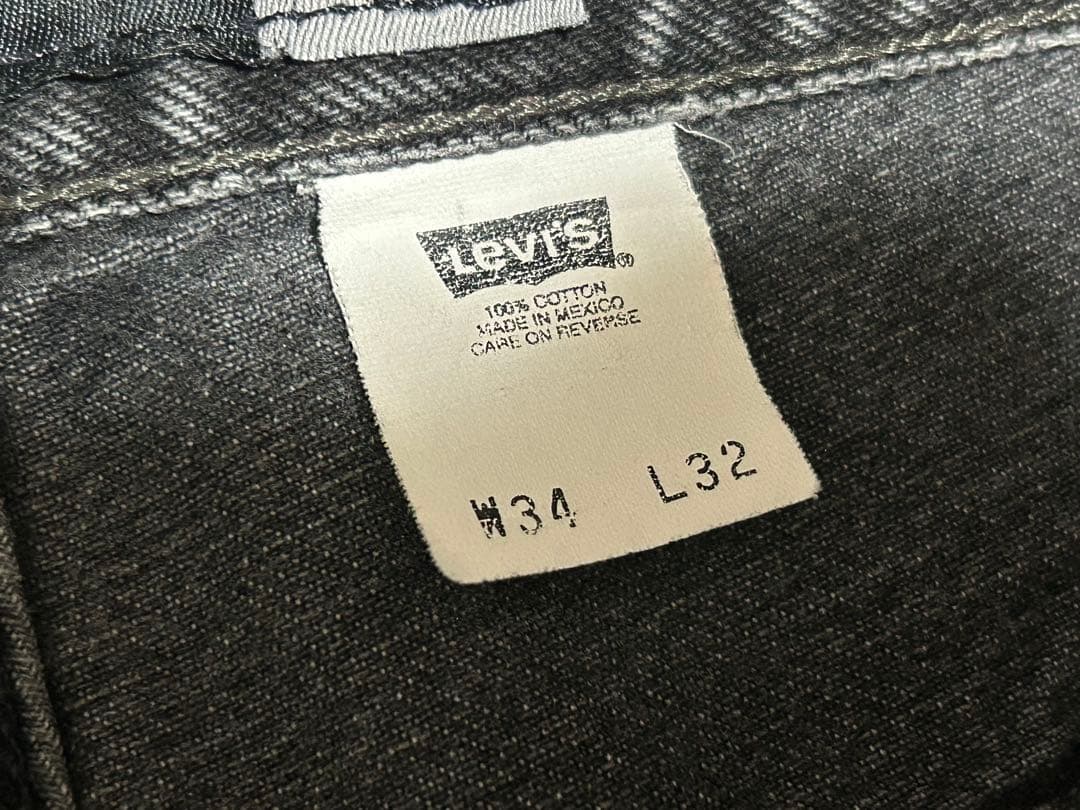 00s Lev's シルバータブ ブラック バギー baggy W34