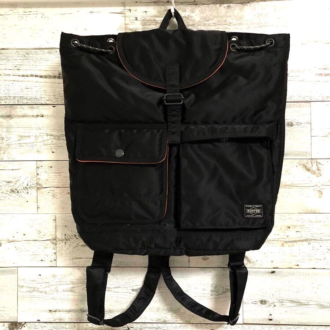 新型✨新品同様 ポーター タンカー リュック ボタン A4可 大容量 ブラック