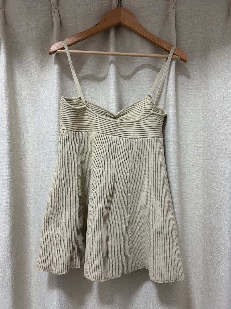 eaphi　RIB KNIT BUSTIER beige