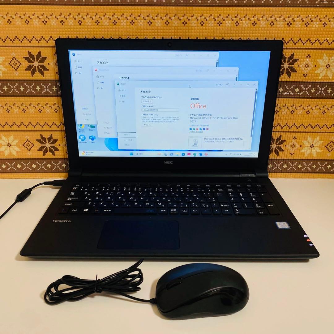 Y27 NECノートパソコンSSD第7世代Windows11オフィス2024付き